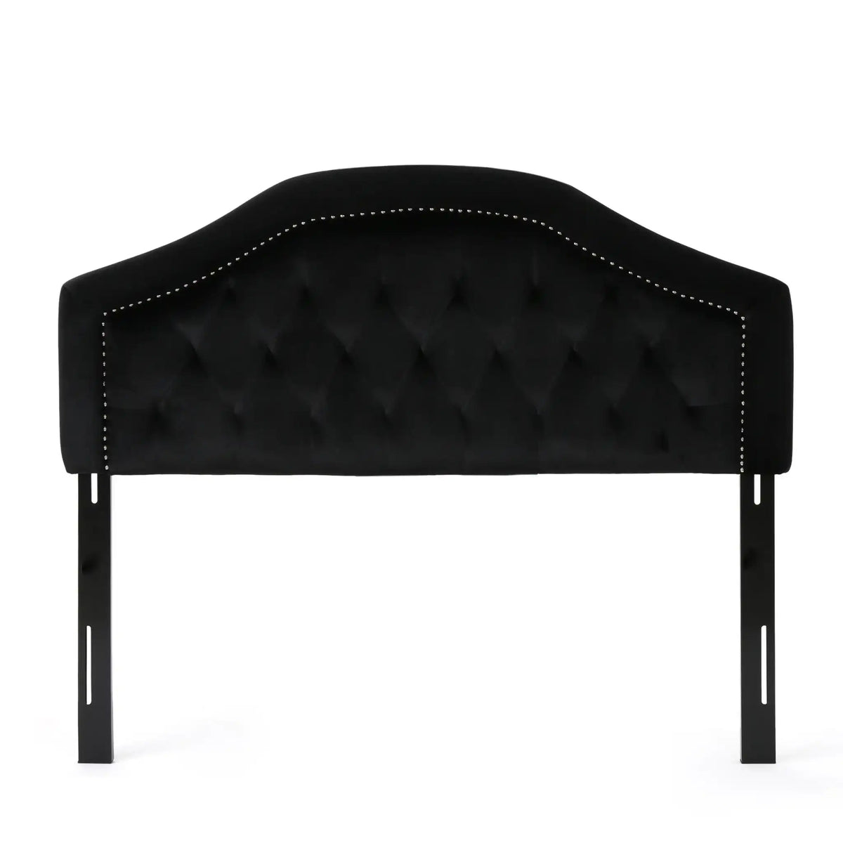 Kaarina Contemporary Tufted Fabric Headboard with Nailhead Trim - Queen