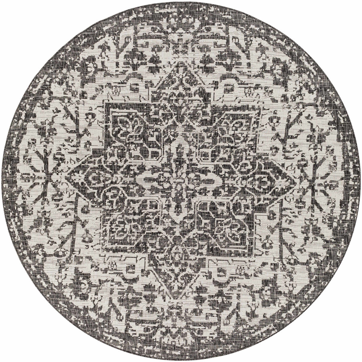 Charcoal Kilmacolm Indoor & Outdoor Area Rug - Clearance