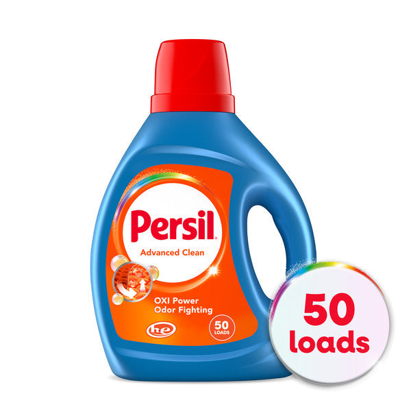 Persil Advanced Clean Oxi+Odor Power Liquid Laundry Detergent, 84 fl oz, 50 Loads