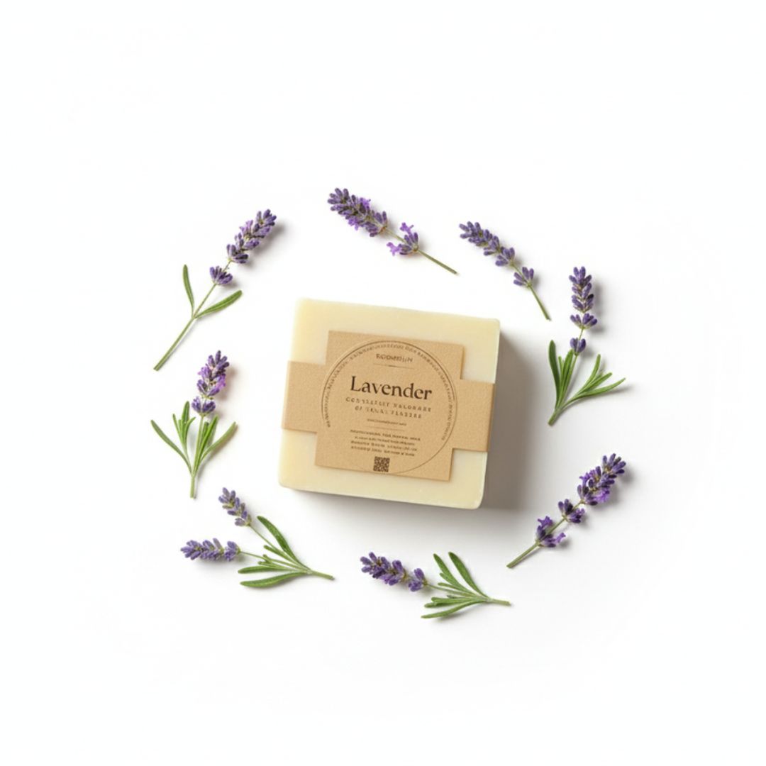 Roomsium Handmade Olive Oil Soap Bars Set 130g (4 Bars)