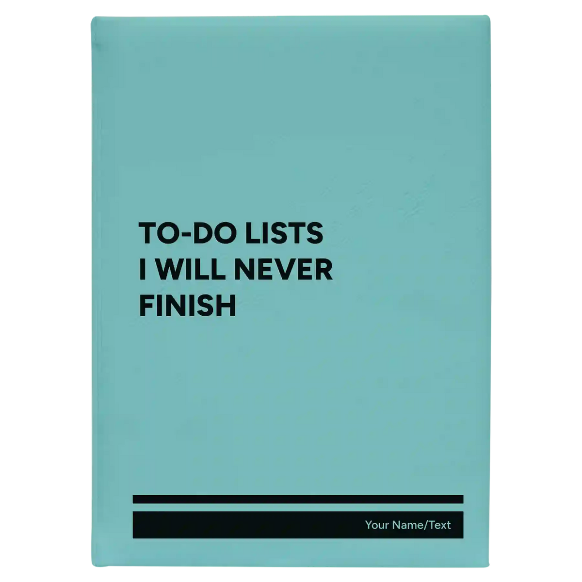 Personalized TO DO List Leatherette Sketch Book (large) | Teal