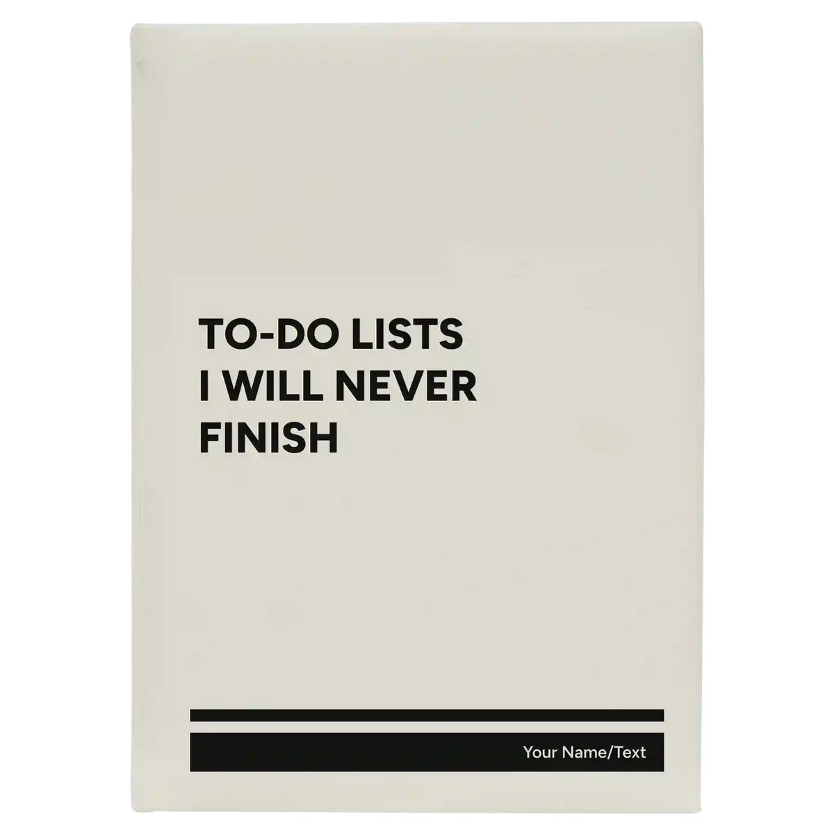 Personalized TO DO List Leatherette Sketch Book (large) | White
