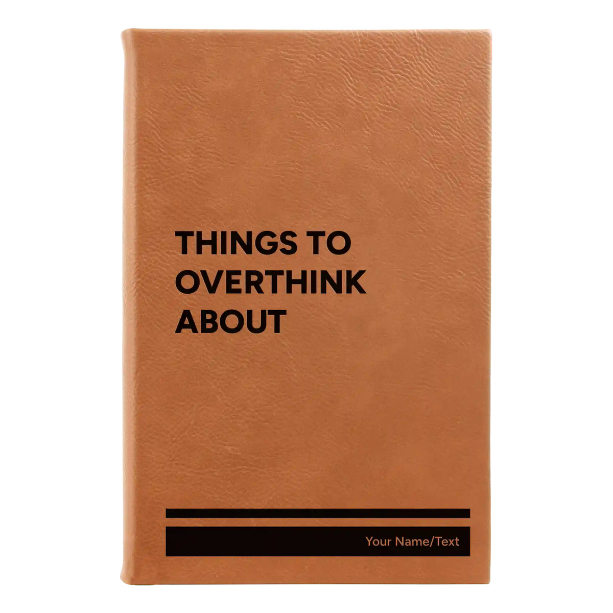 Personalized Things to Overthink About Leatherette Sketch Book (small) | Rawhide