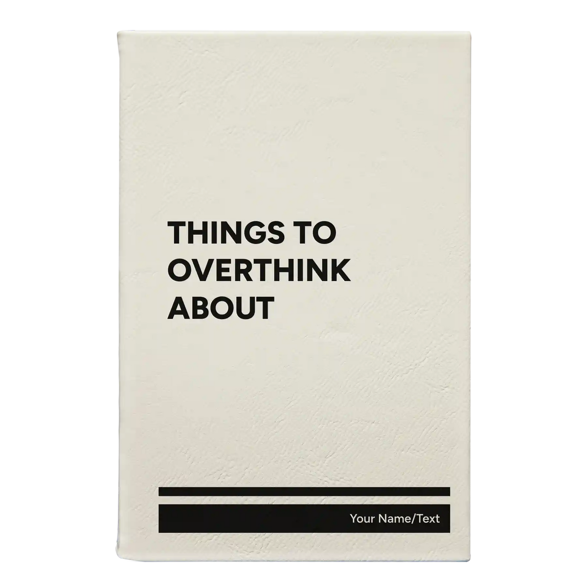 Personalized Things to Overthink About Leatherette Journal (small) | White