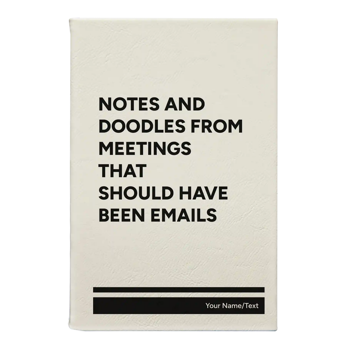 Personalized Notes and Doodles From Meetings Leatherette Sketch Book (small) | White