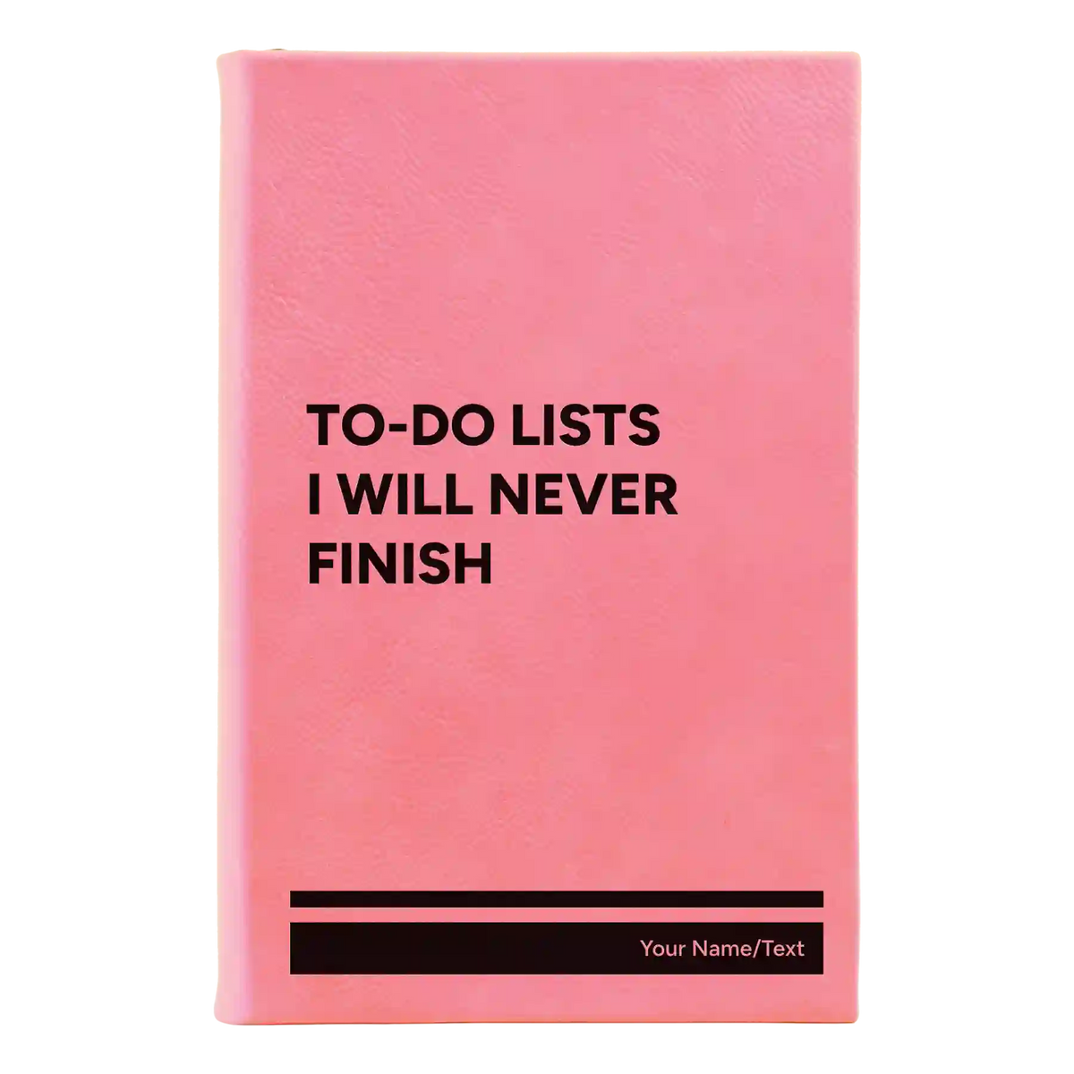 Personalized TO DO List Leatherette Journal (small) | Pink