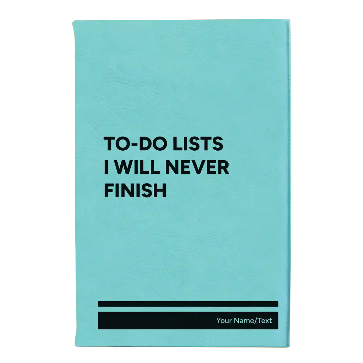 Personalized TO DO List Leatherette Journal (small) | Teal