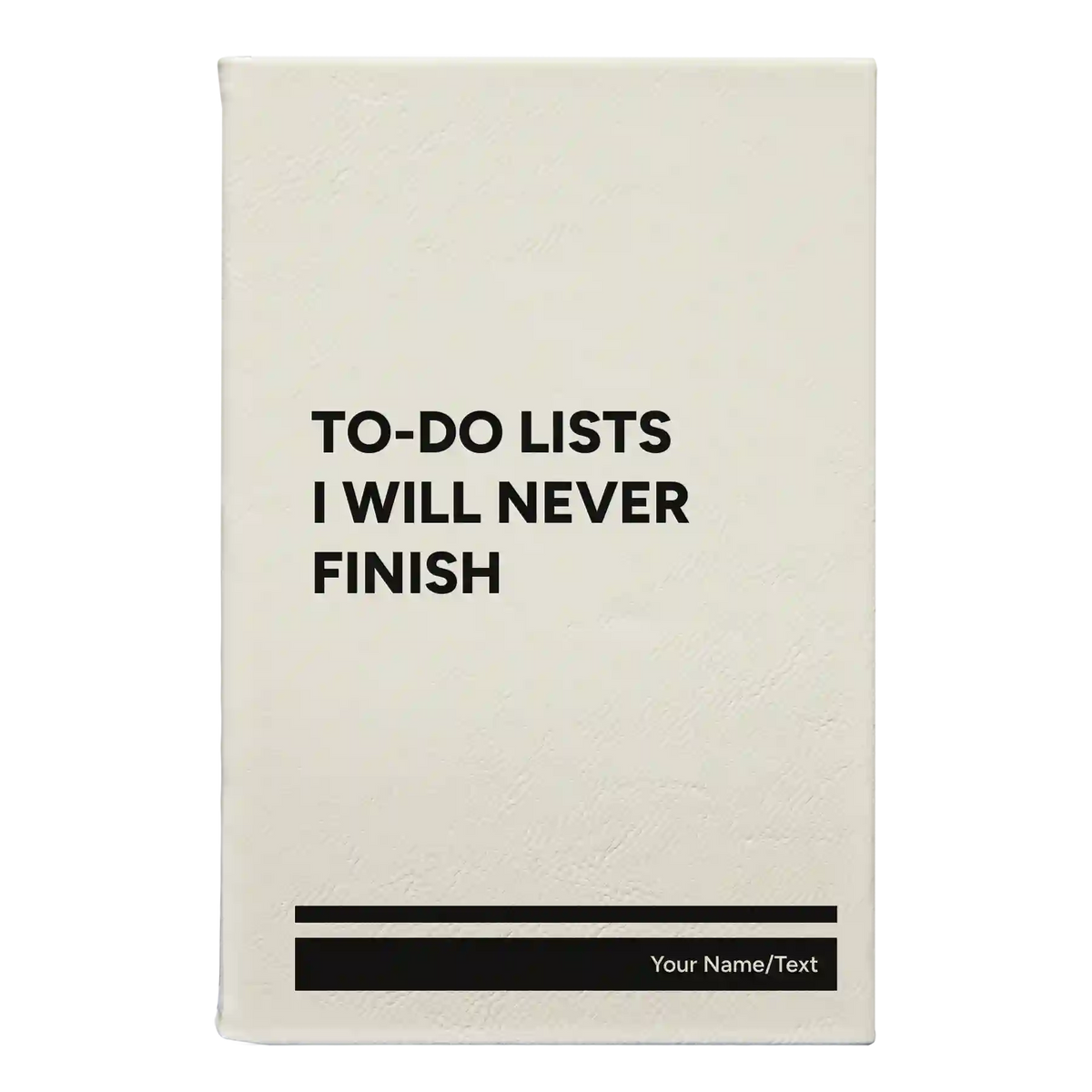 Personalized TO DO List Leatherette Journal (small) | White