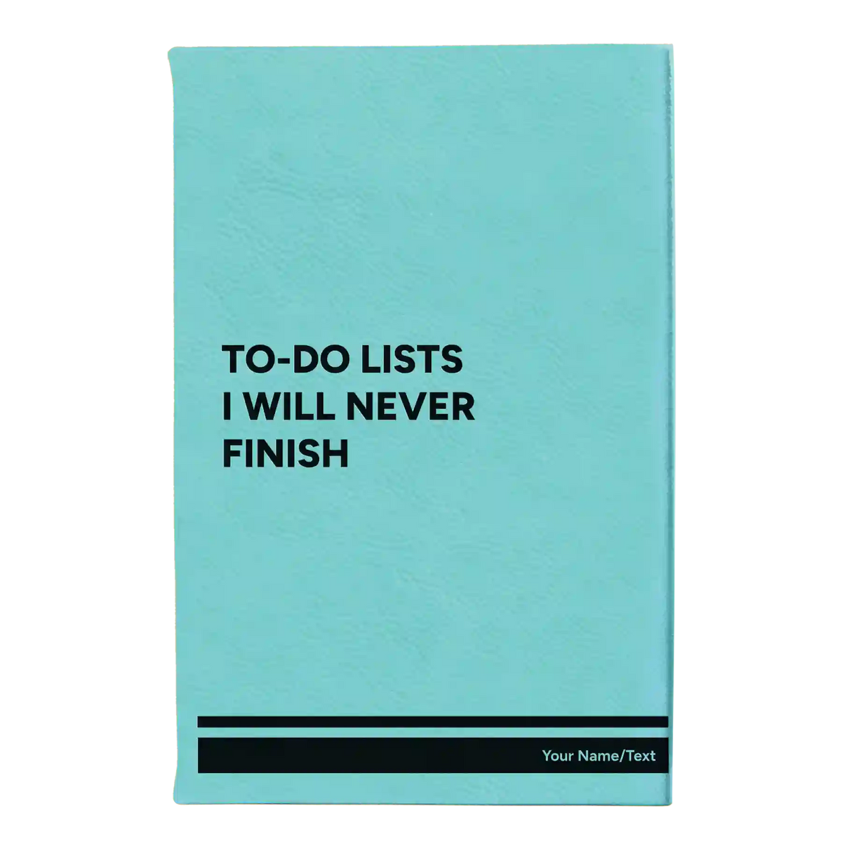 Personalized TO DO List Leatherette Journal (small) | Teal