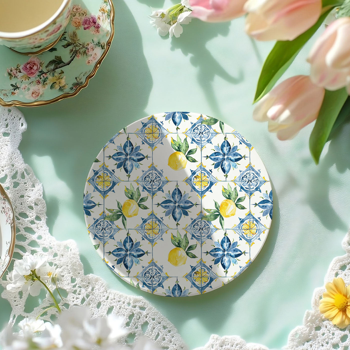 Mediterranean Lemon Coasters