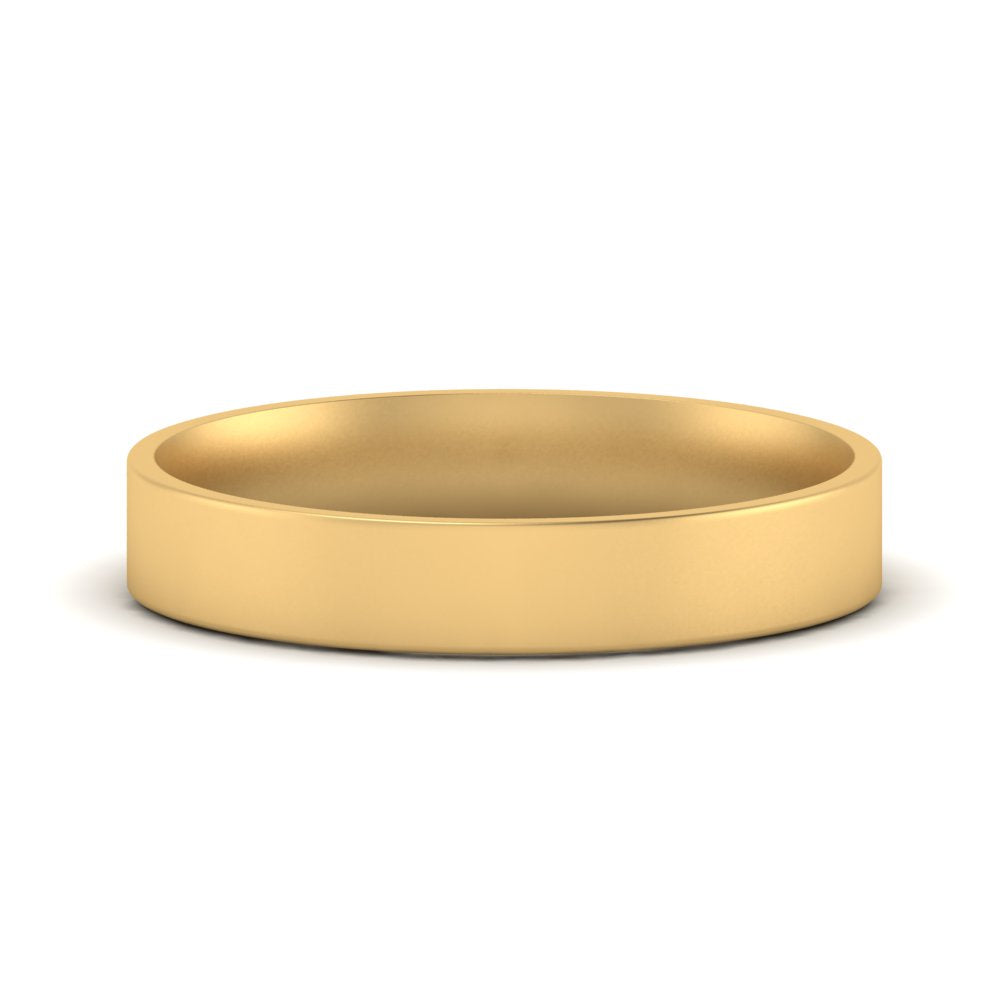 Light Weight Flat 4 mm Mens Wedding Band