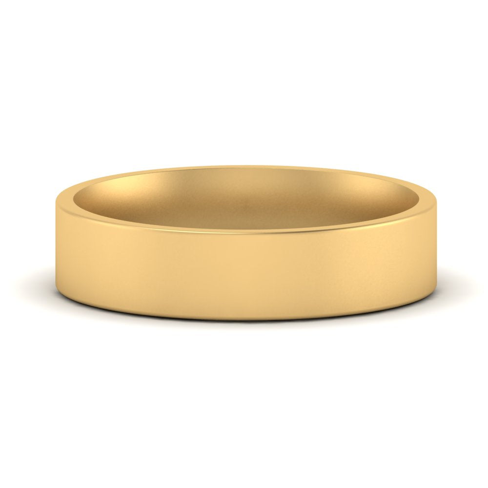 Light Weight Flat 4 mm Mens Wedding Band