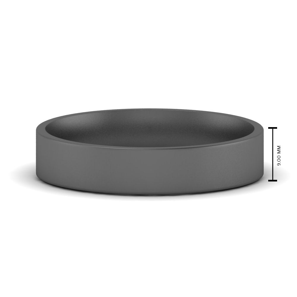Light Weight Flat 4 mm Mens Wedding Band
