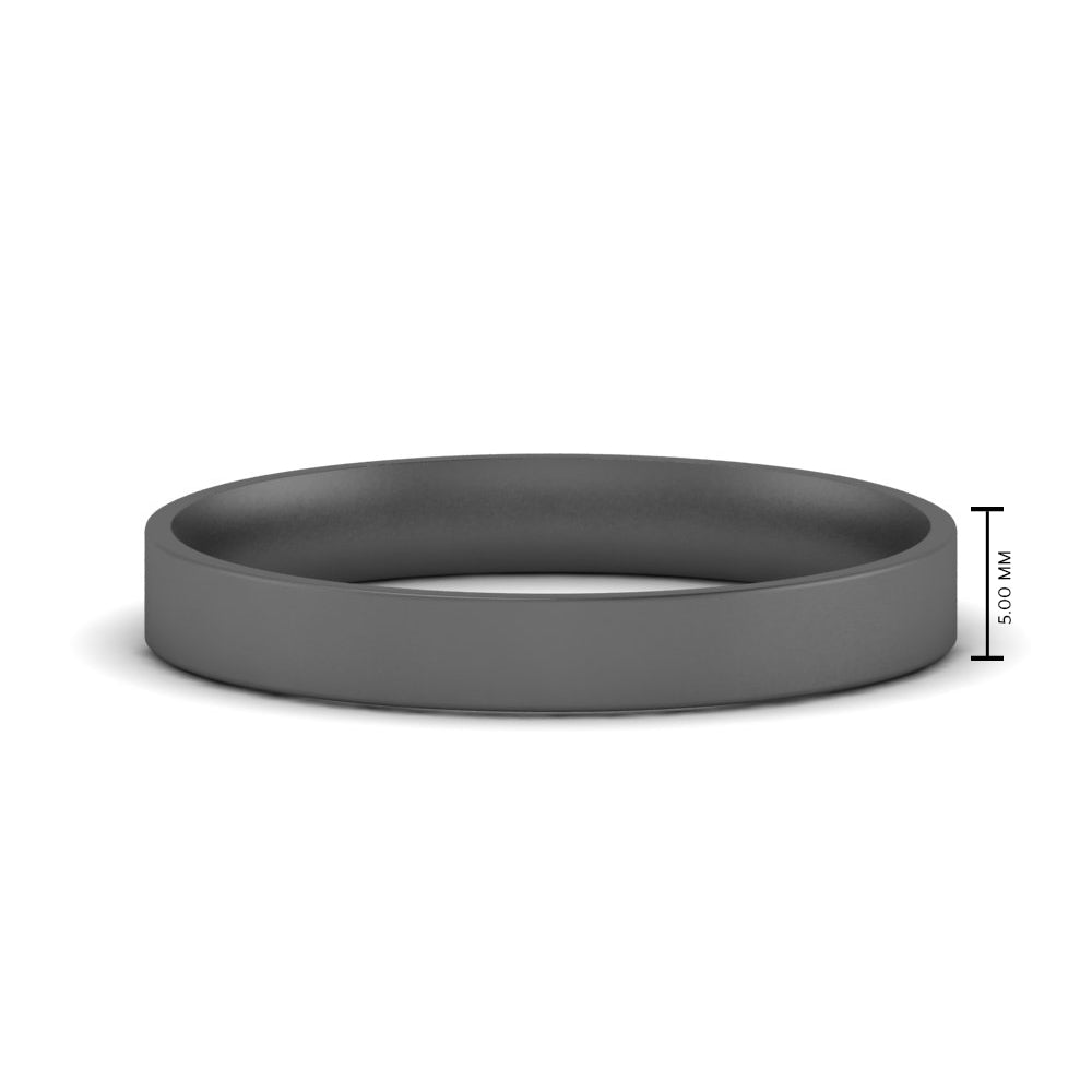 Light Weight Flat 4 mm Mens Wedding Band