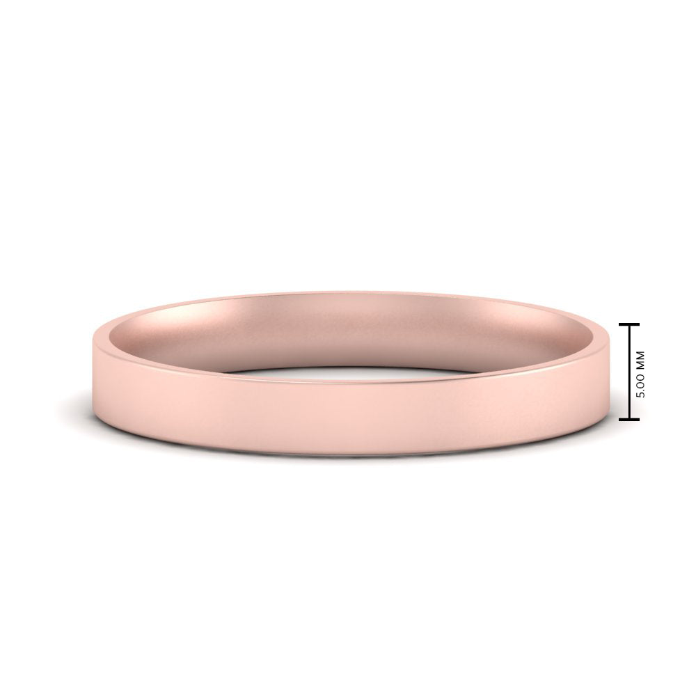 Light Weight Flat 4 mm Mens Wedding Band
