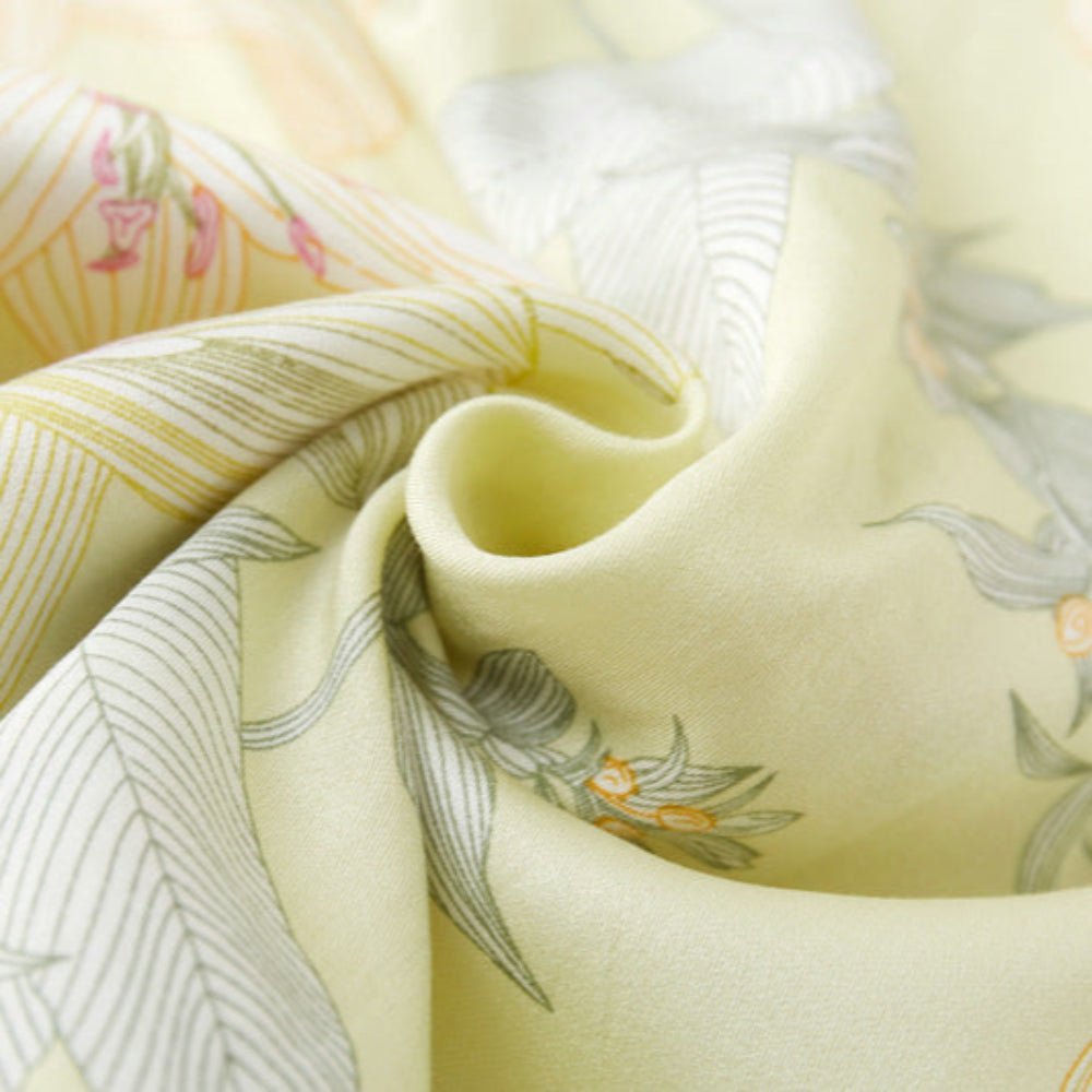 Lillian Lapel Collar & Button Front Floral Pajama Set / Long-Sleeve & Long-Pant