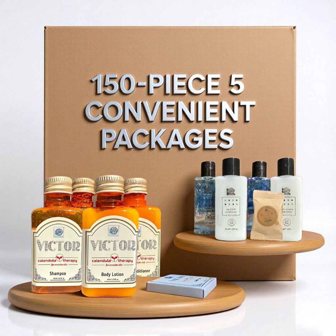Roomsium Bulk Hotel Toiletries 150-Piece Guest Amenities Set