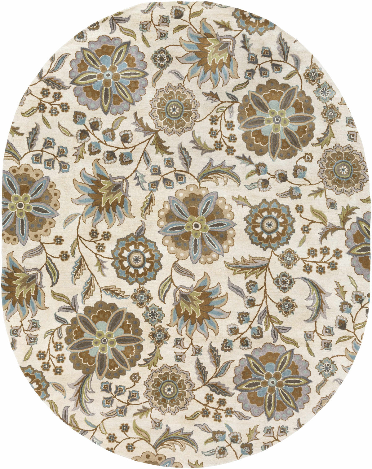 Mack Floral Wool Area Carpet