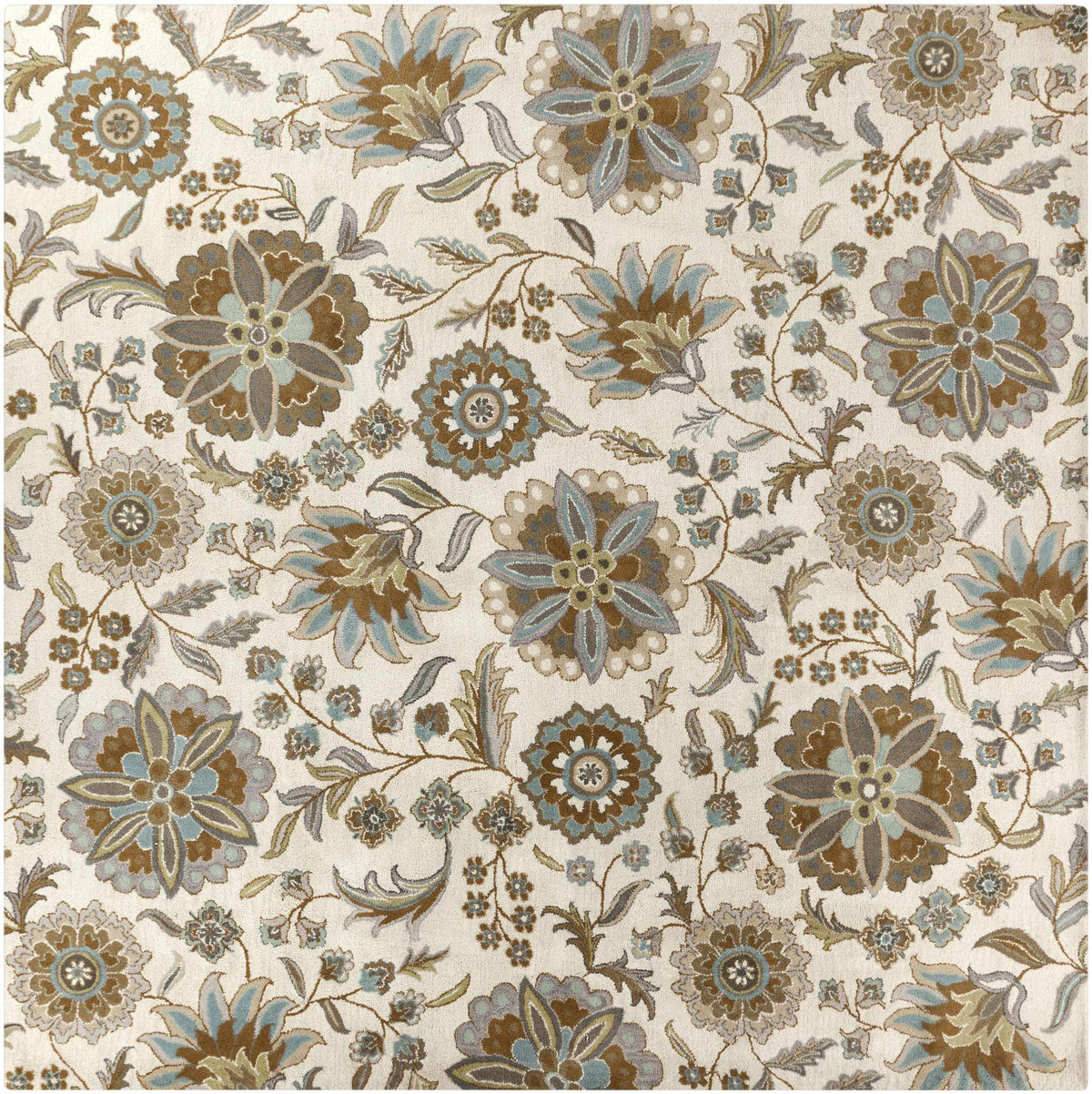 Mack Floral Wool Area Carpet
