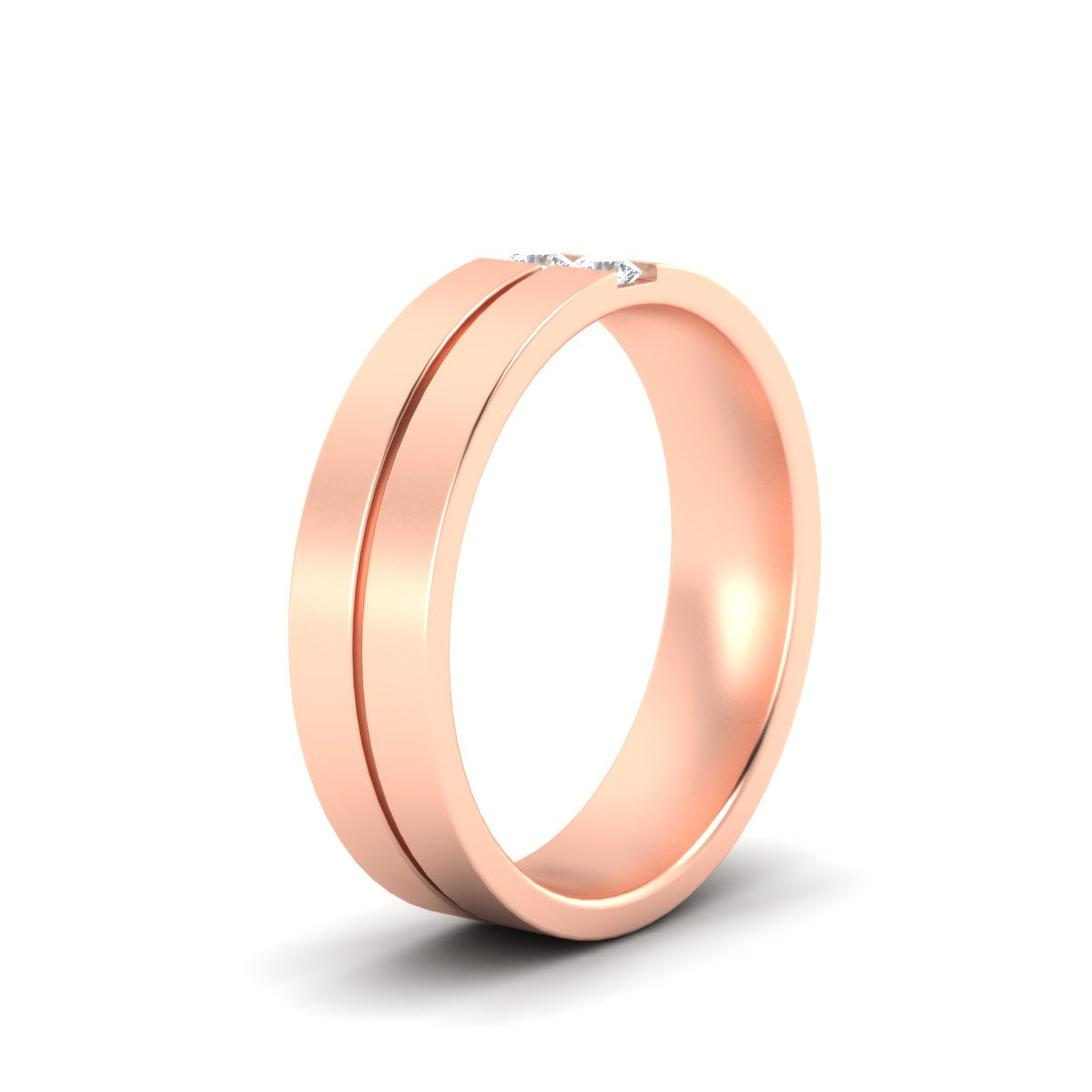 Mens 2 Stone Band
