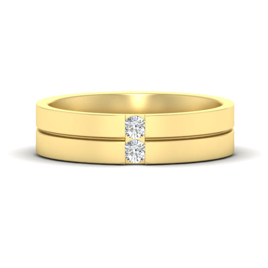 Mens 2 Stone Band