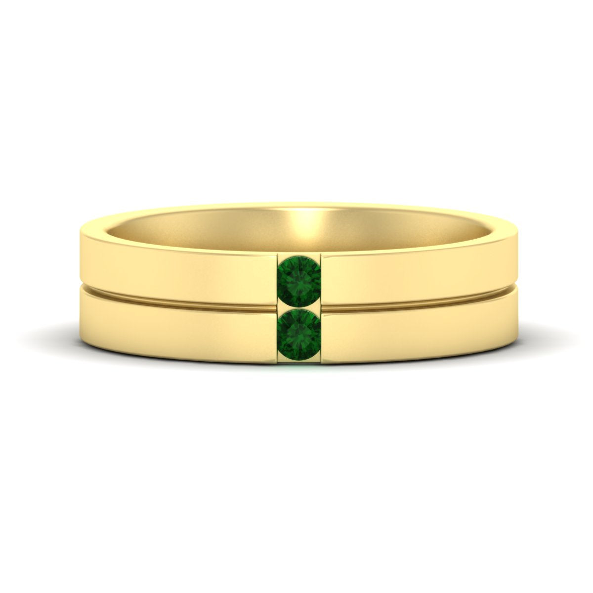 Mens 2 Stone Band