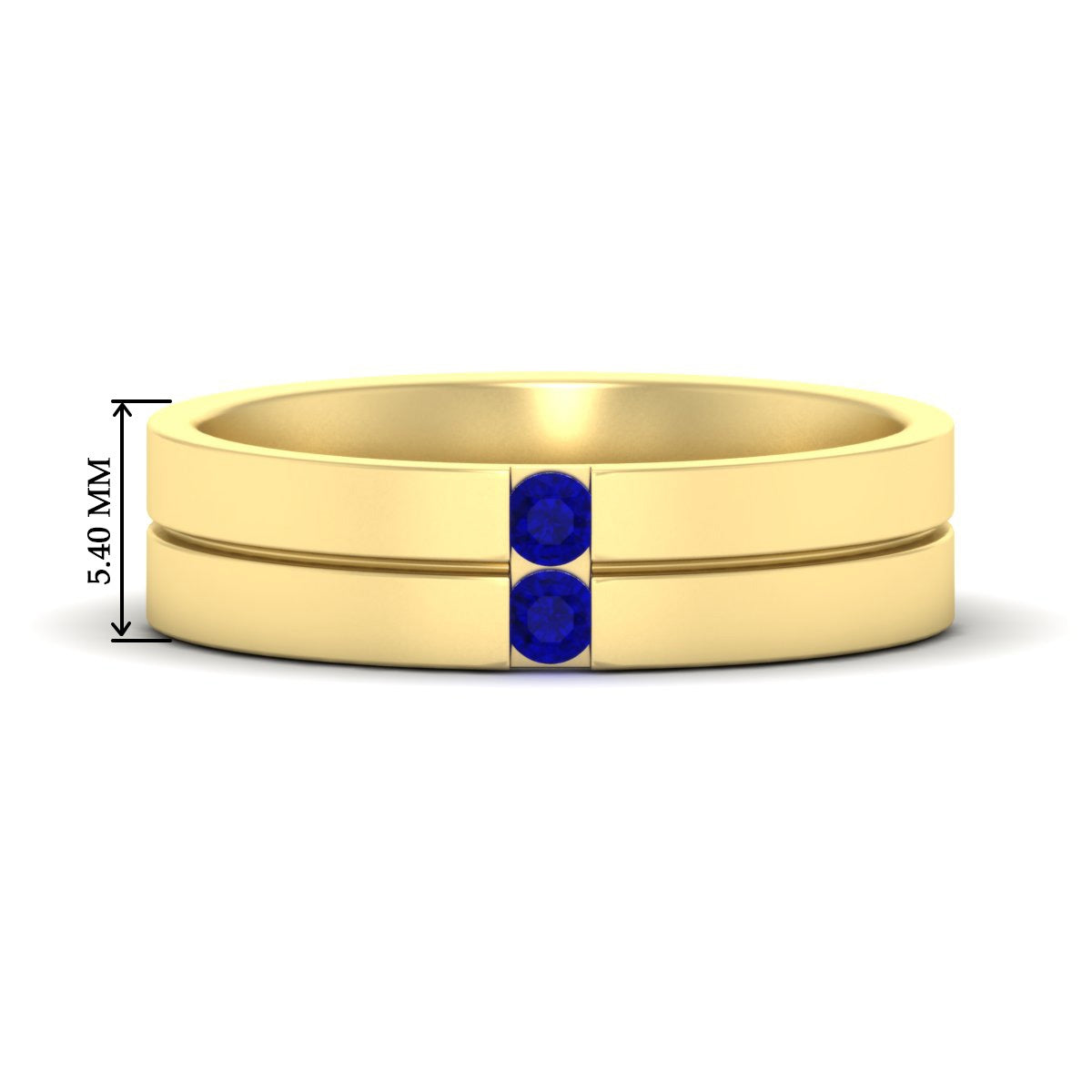 Mens 2 Stone Band