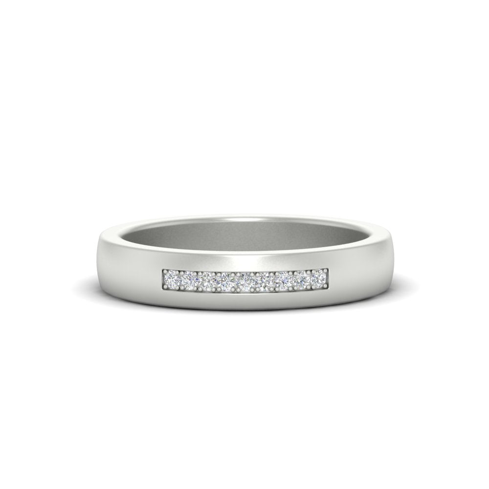 Mens 9 Stone Simple Diamond Band