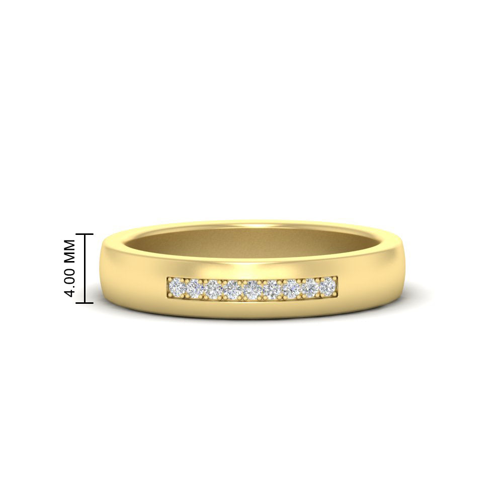 Mens 9 Stone Simple Diamond Band