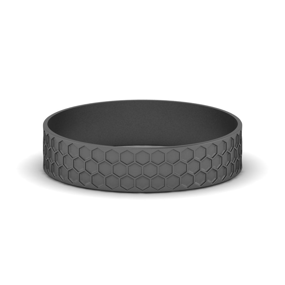 Mens Honey Comb Wedding Ring