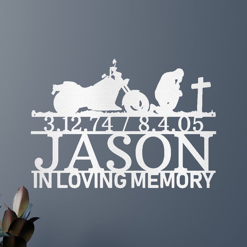 Motorcycle Remembrance Personalized Gifts - Custom Metal Sign