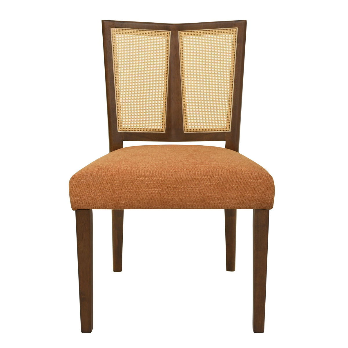 Mid Century Rattan Dining Chair Set with Rattan Backrest - Available in 3 Colors