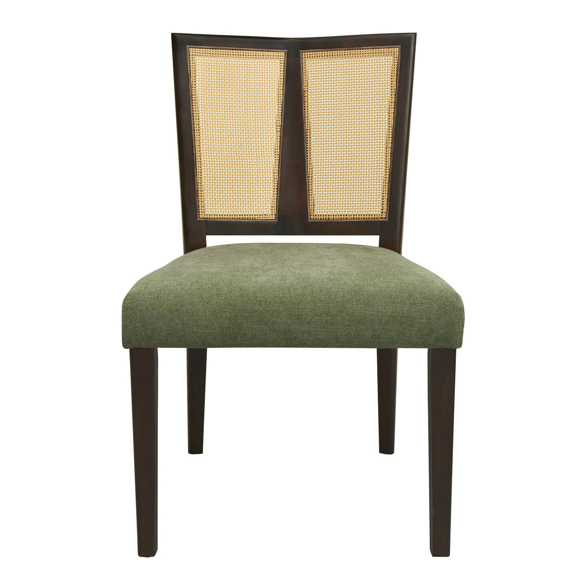 Mid Century Rattan Dining Chair Set with Rattan Backrest - Available in 3 Colors