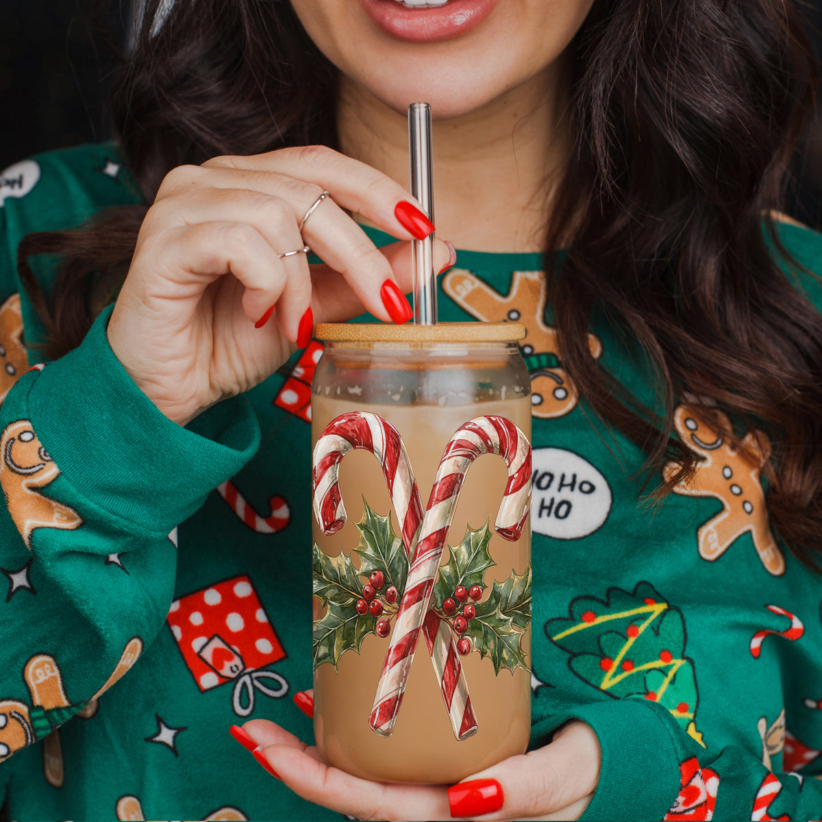 Candy Cane Holly 17oz