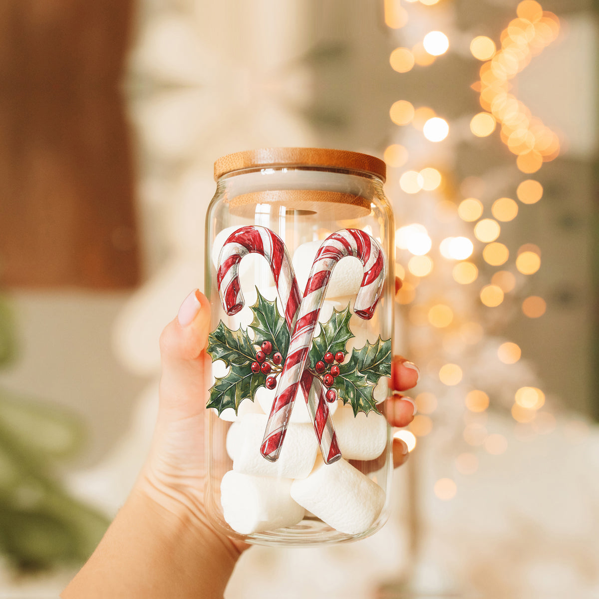 Candy Cane Holly 17oz