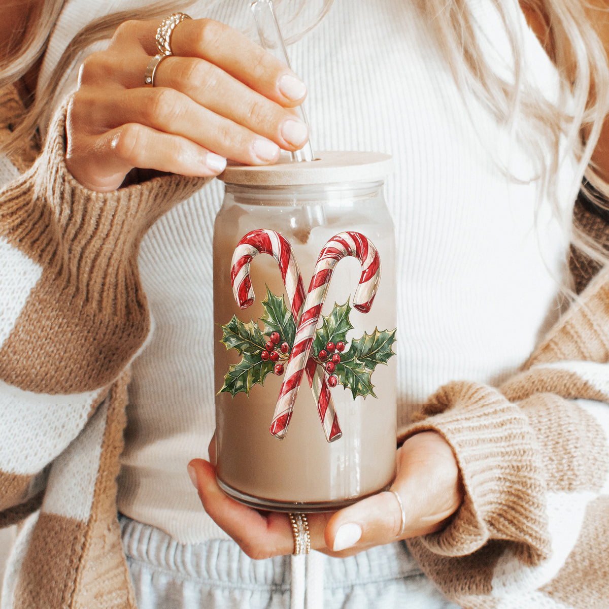 Candy Cane Holly 17oz
