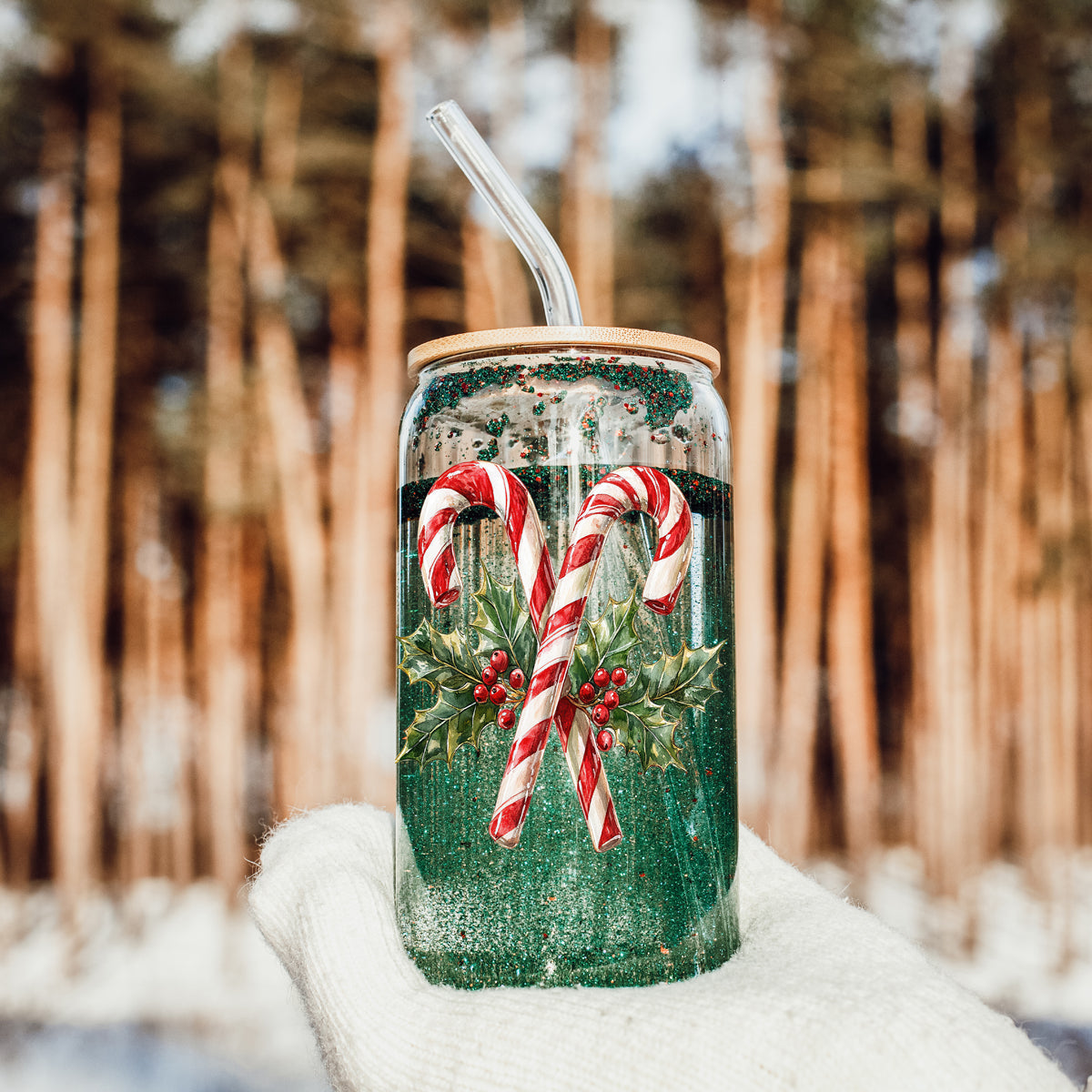 Candy Cane Holly 17oz