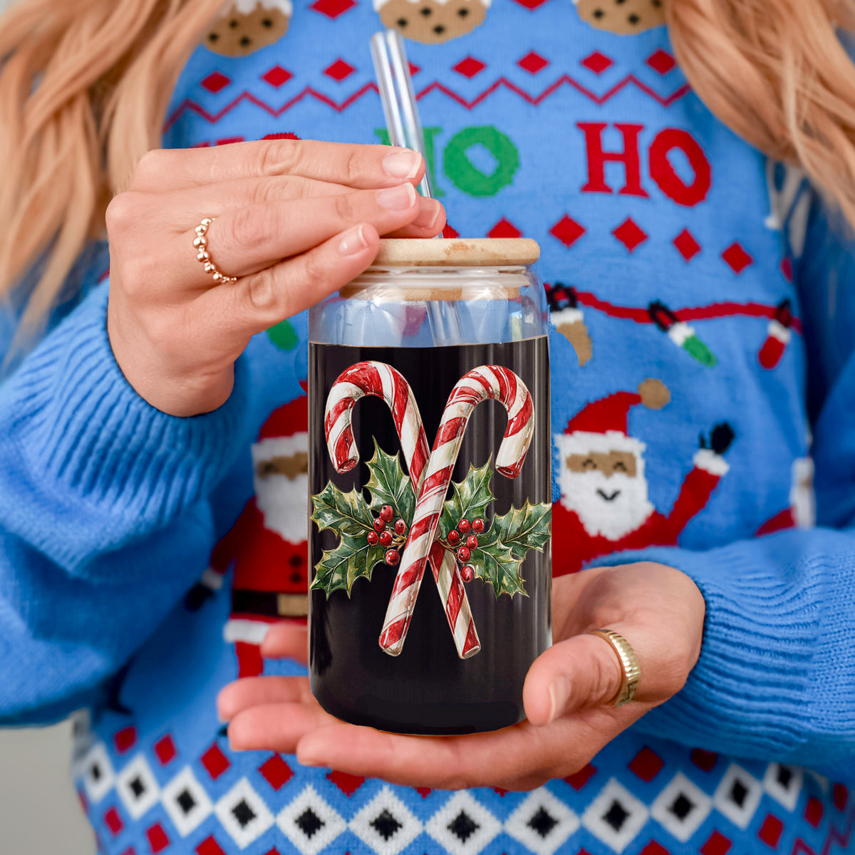 Candy Cane Holly 17oz