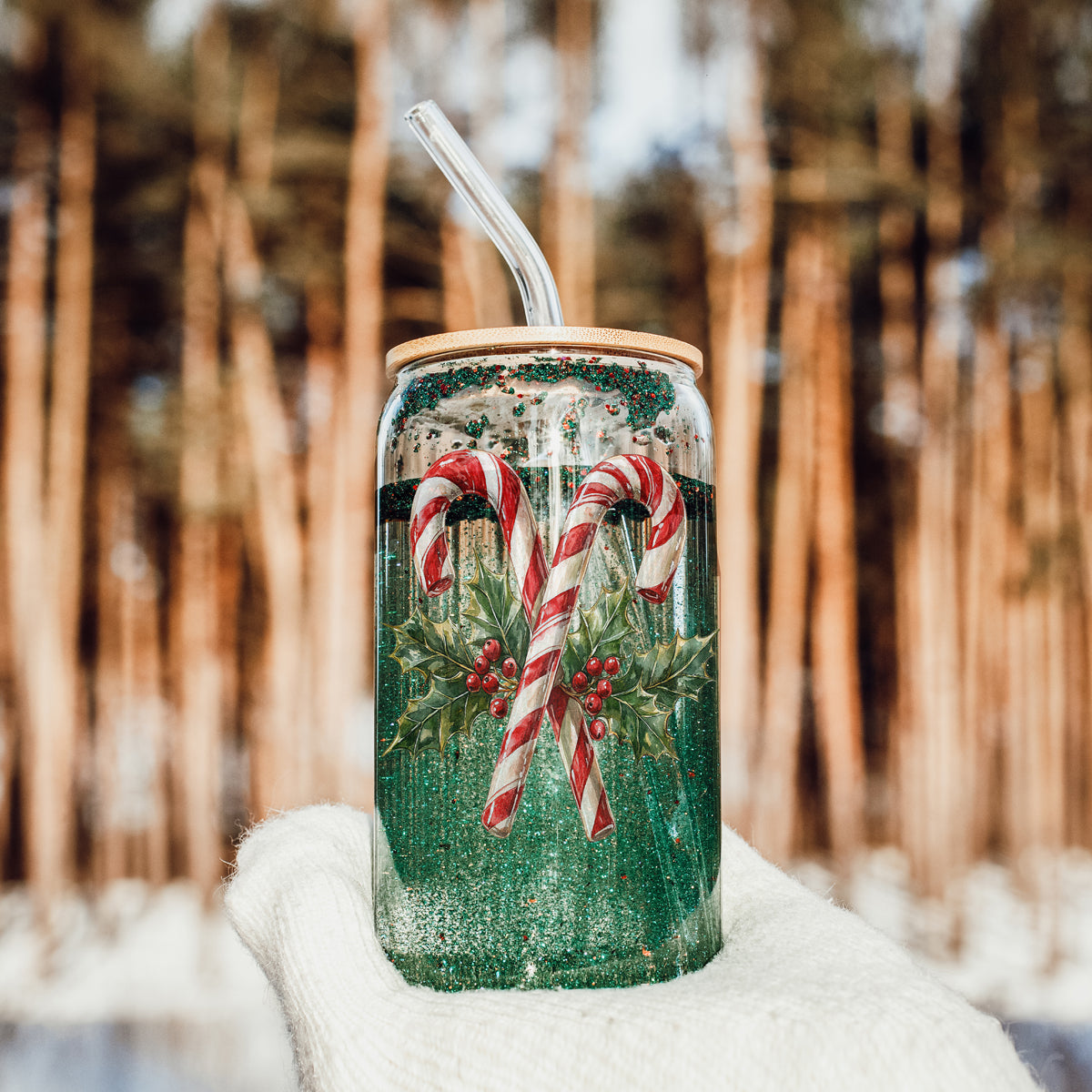 Candy Cane Holly 17oz