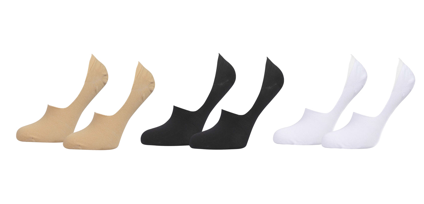 tittimitti® 98% Organic Cotton Men's No-Show, Low-Cut Socks (3-Pack)