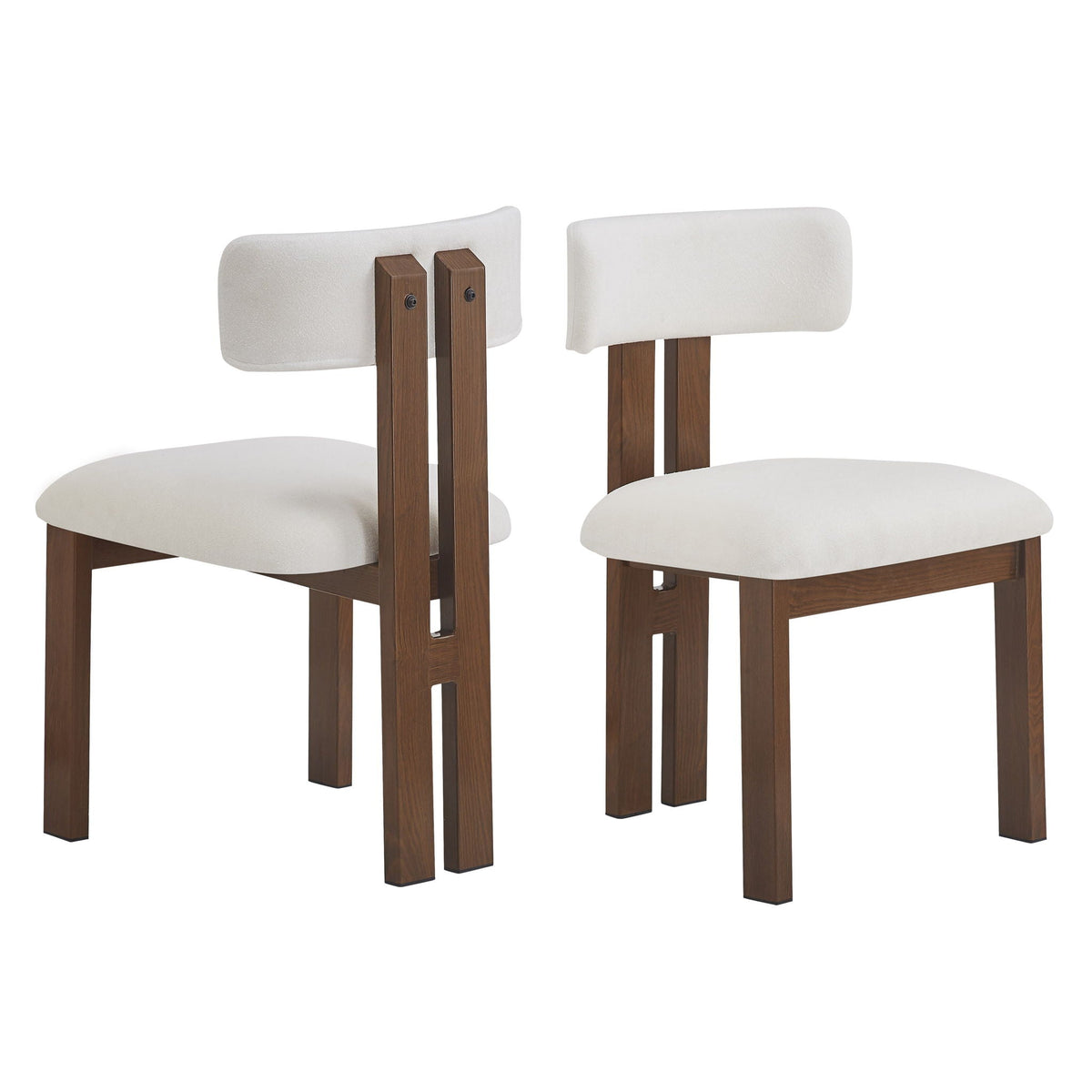 Modern Upholstered Armless Dining Chairs with Metal Legs - Multiple Colors