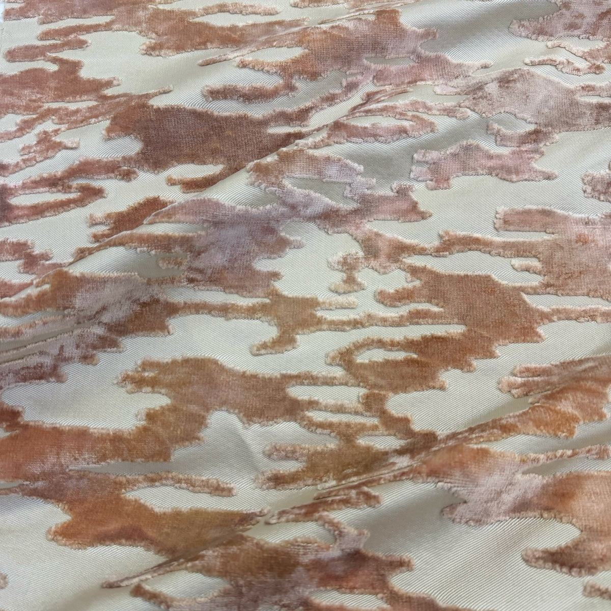 MONTEGO - PRINTED RAYON CUT VELVET JACQUARD DESIGN UPHOLSTERY FABRIC BY THE YARD