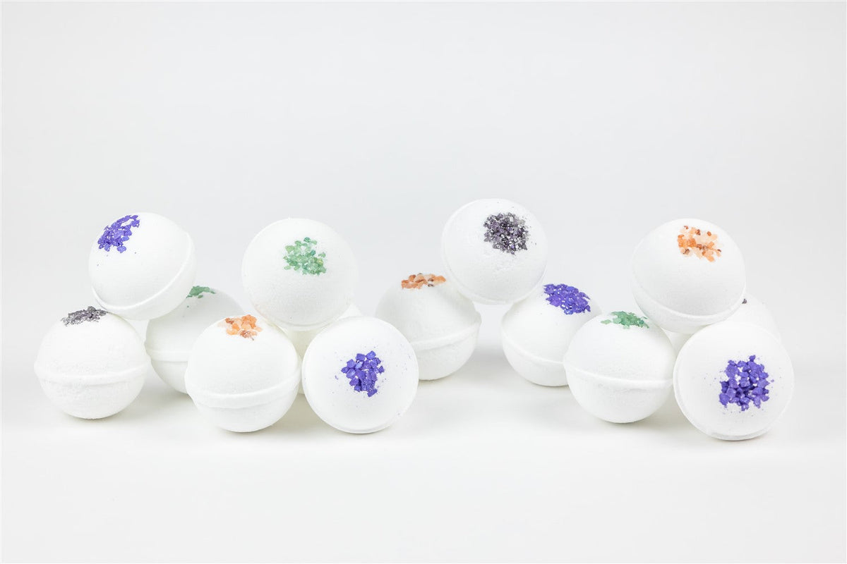 Natural Bath Bomb Gift Box – 14 Handmade Bath Bombs for a Spa Day