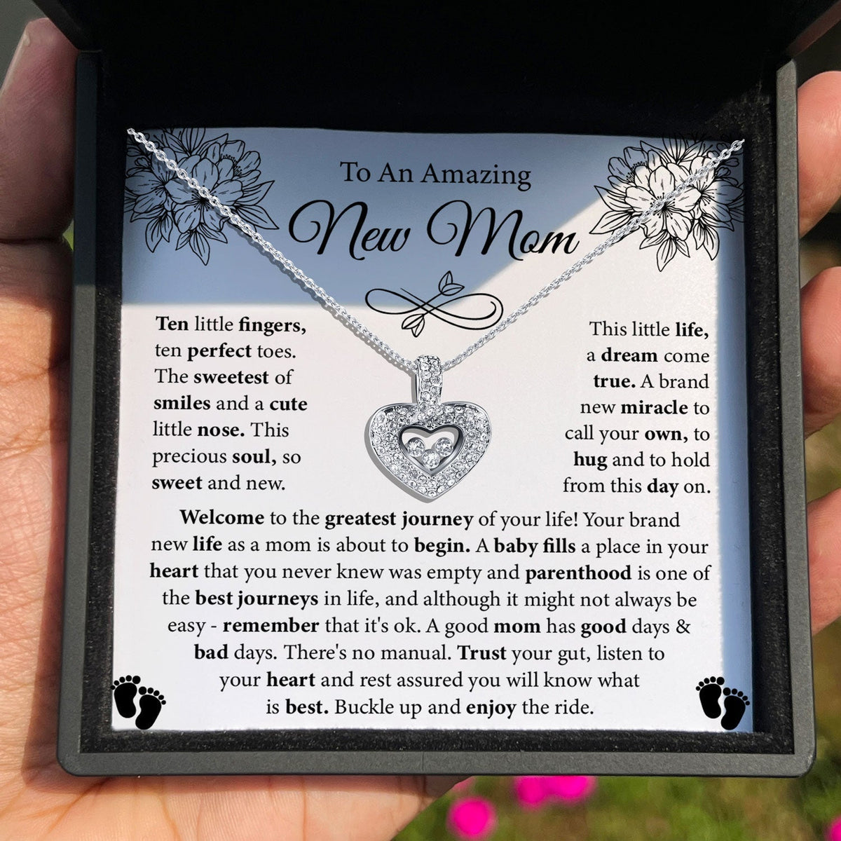 Swarovski Crystal Heart Necklace - a Touch of Elegance for New Moms