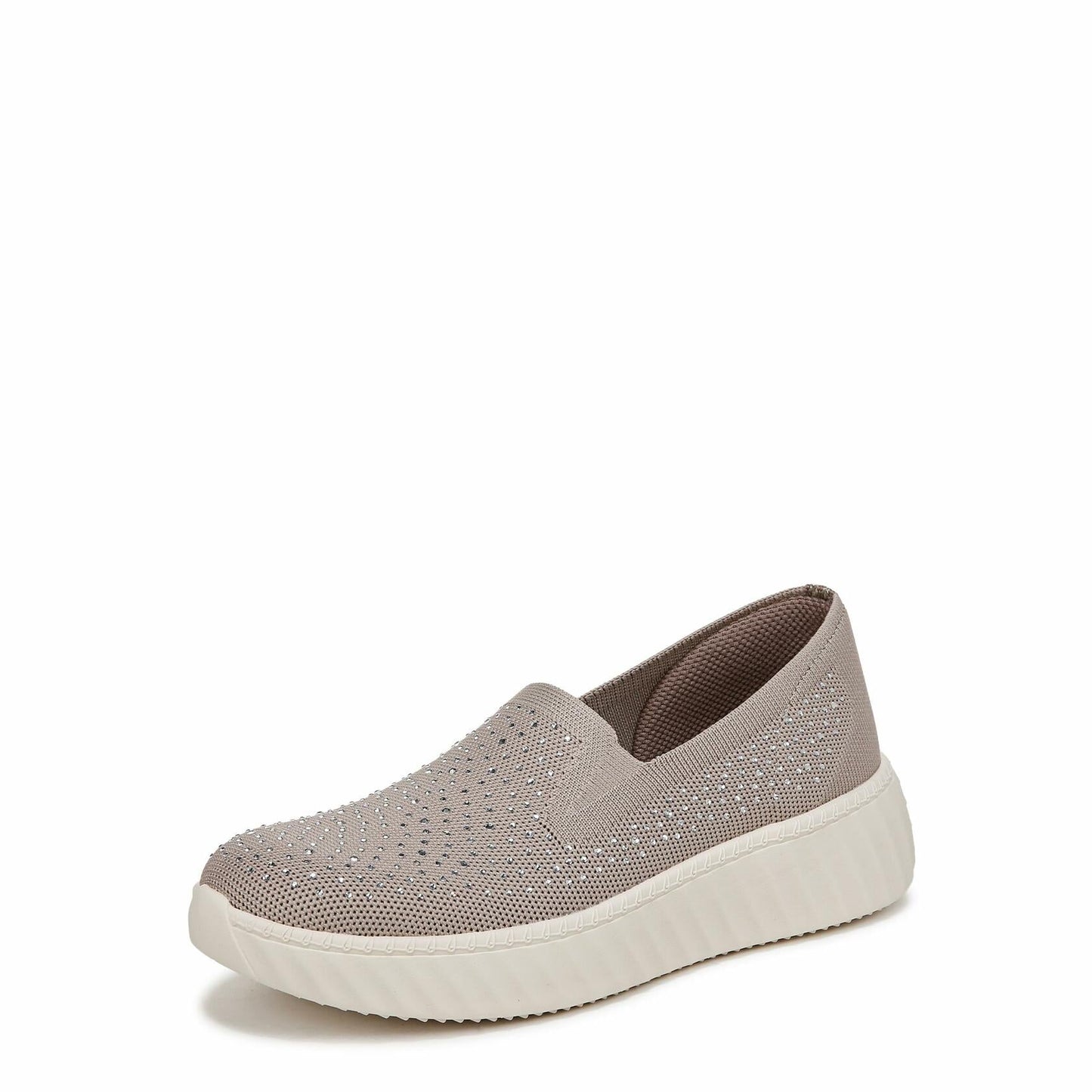 LifeStride Wednesday Bright Rhinestone Slip-On Sneakers Taupe Size 8.5