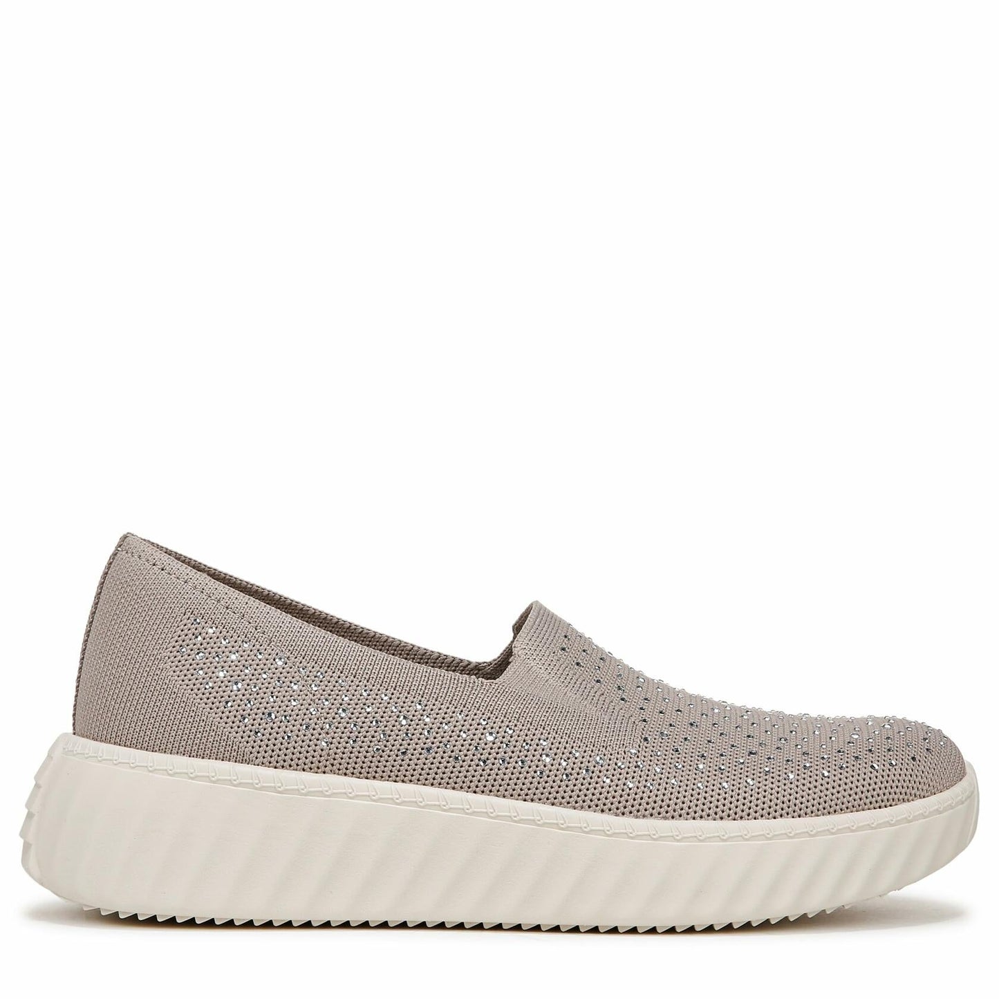 LifeStride Wednesday Bright Rhinestone Slip-On Sneakers Taupe Size 8.5