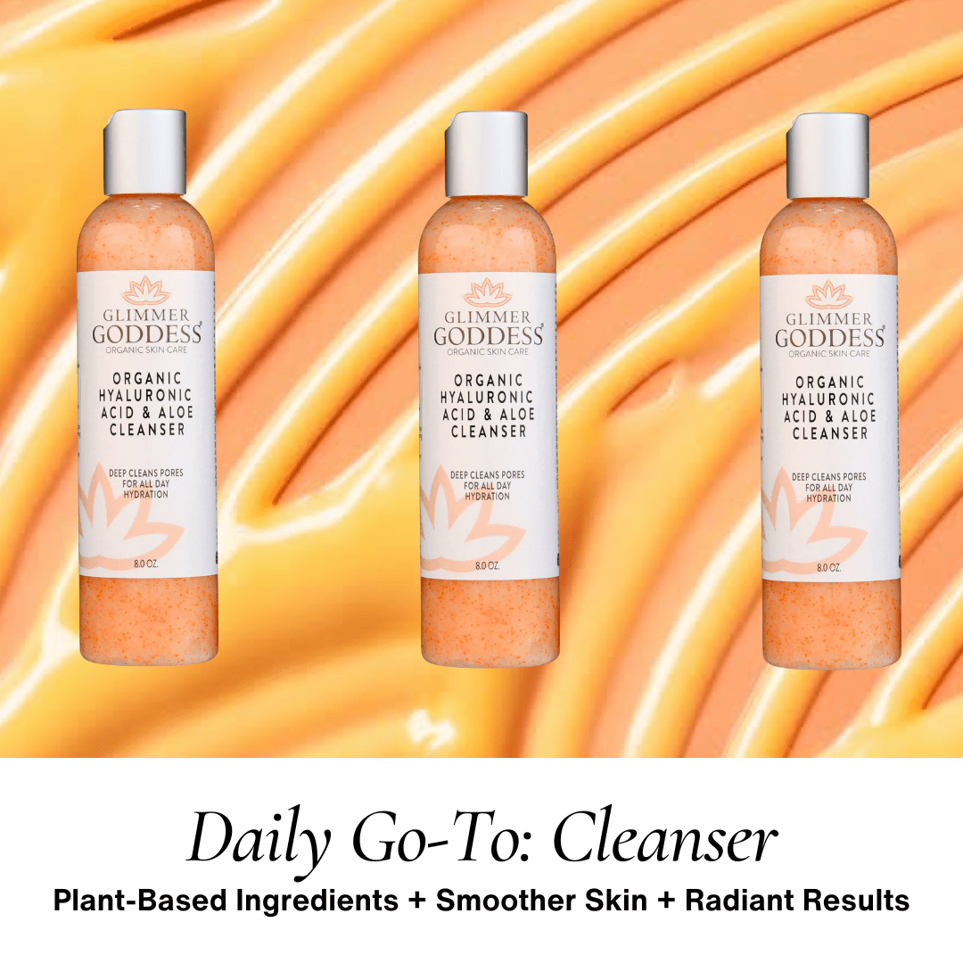 Organic Hydrating Facial Cleanser with Exfoliating Jojoba Beads – 8 oz