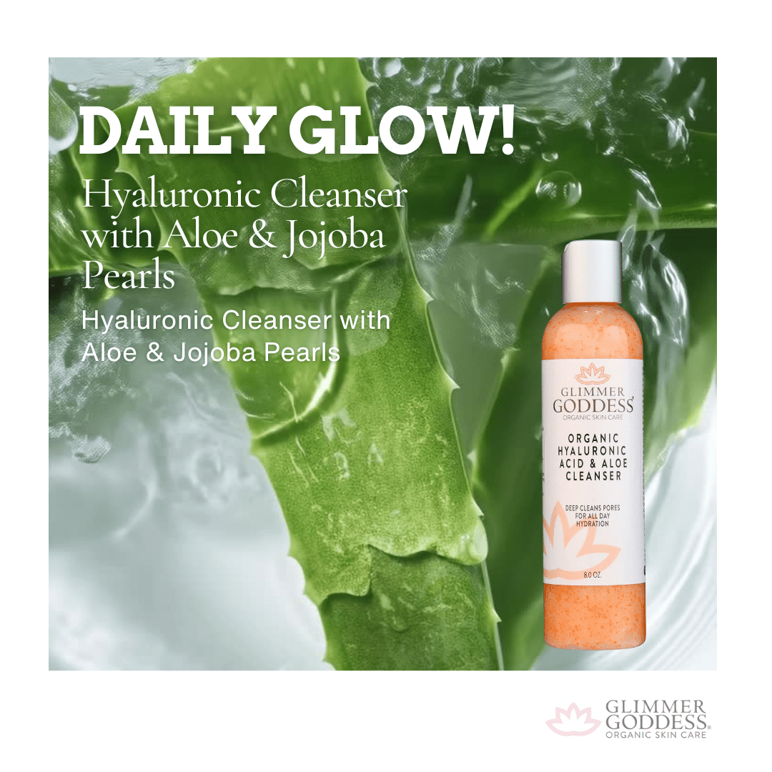 Organic Hydrating Facial Cleanser with Exfoliating Jojoba Beads – 8 oz