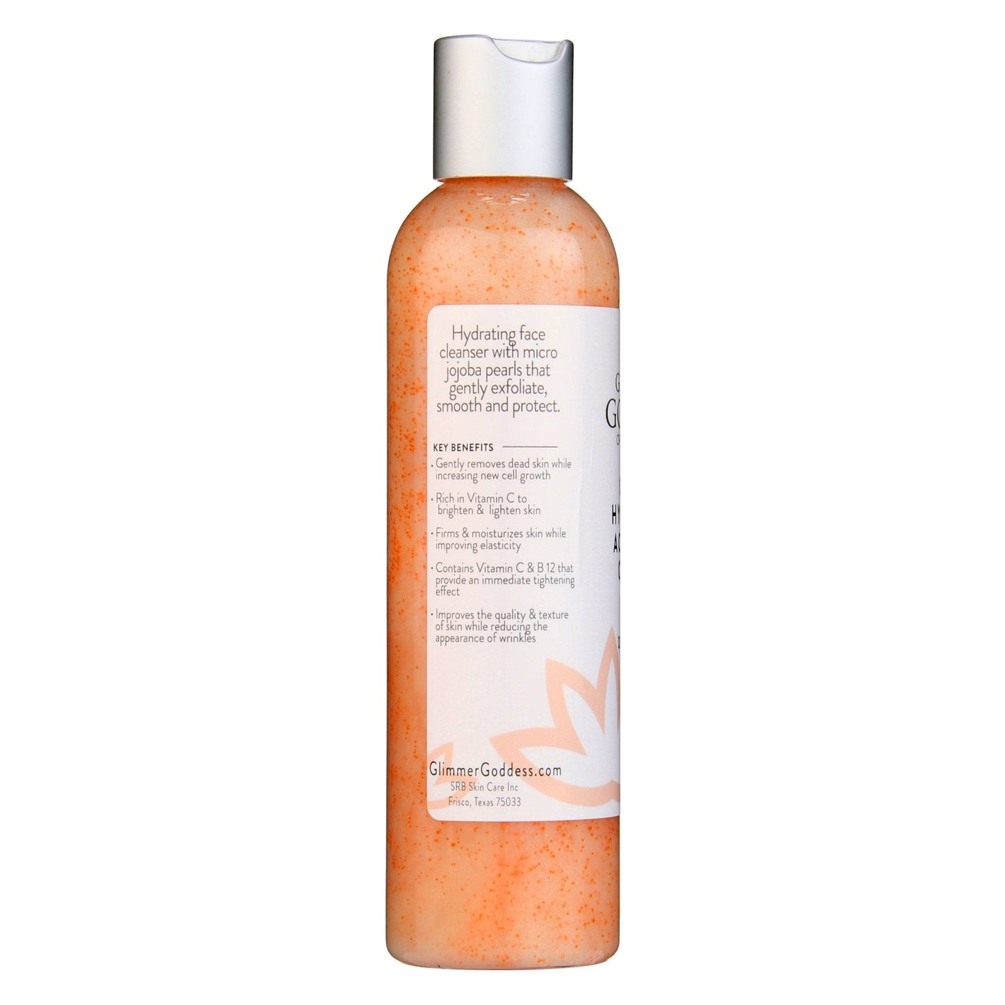 Organic Hydrating Facial Cleanser with Exfoliating Jojoba Beads – 8 oz
