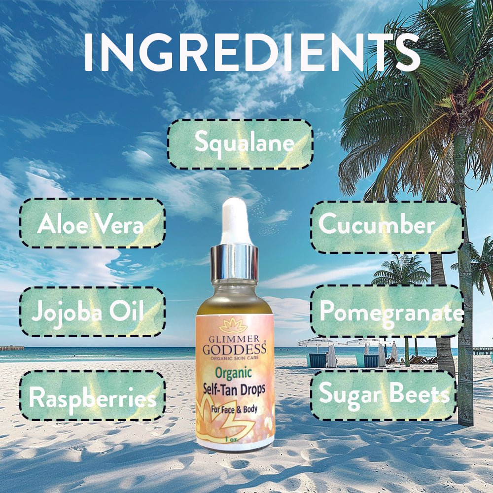 Organic Self Tan Drops – Customizable Fast-Developing Glow